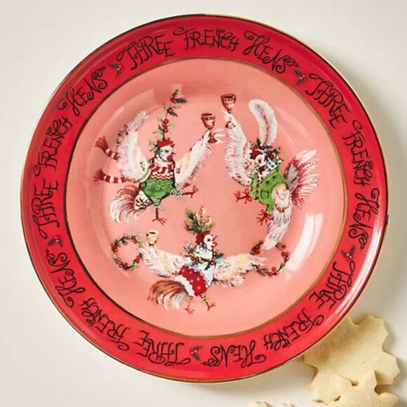 Phannapast Taychamaythakool 12 Days of Christmas Day 3 French hen Dessert Plate - Picture 1 of 4